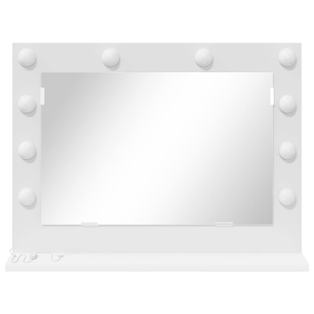 vidaXL Lustro toaletowe Prostokątny Z lustrem Biały 60 x 45 x 18 cm