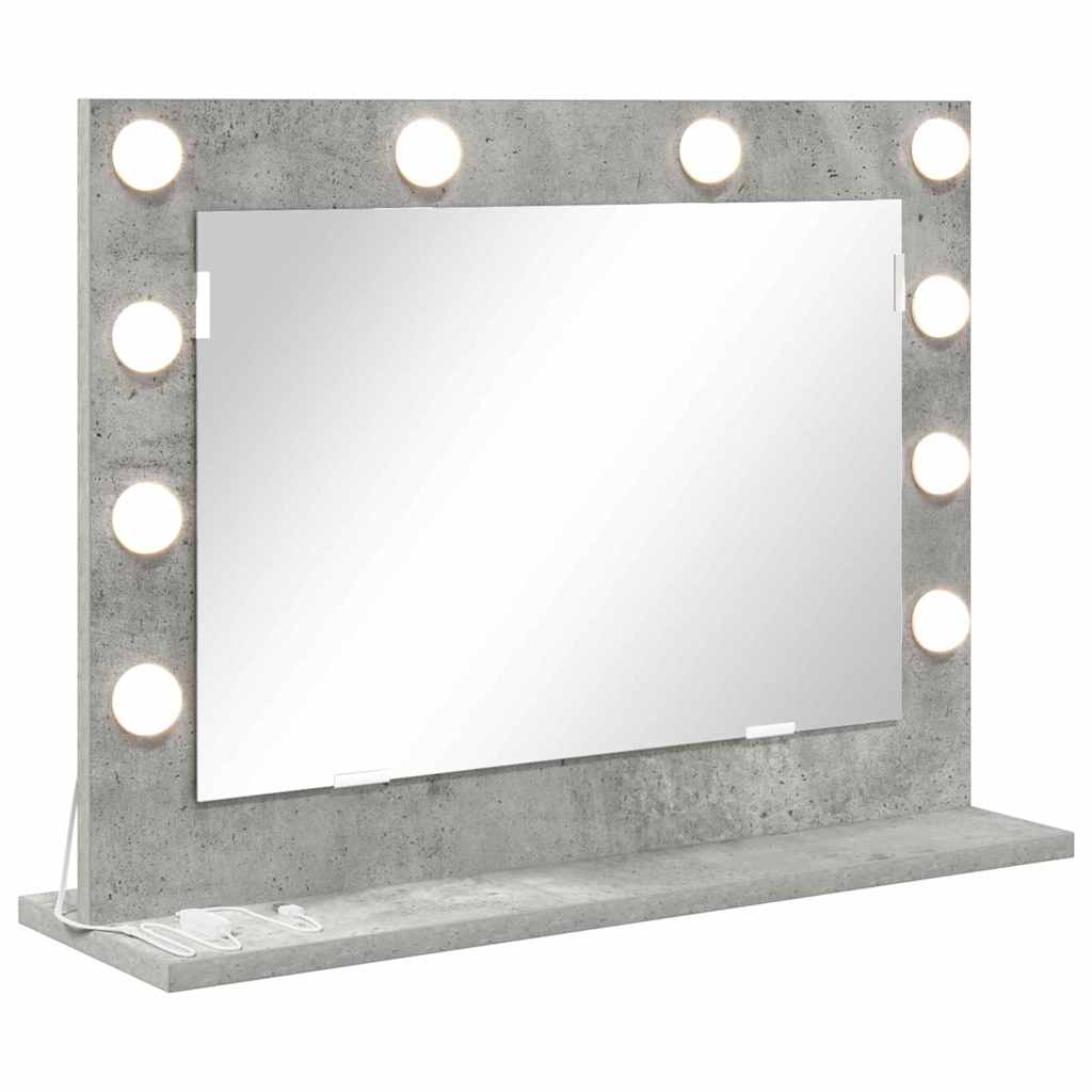 vidaXL Lustro toaletowe Prostokątny Betonowy szary 60 x 45 x 18 cm