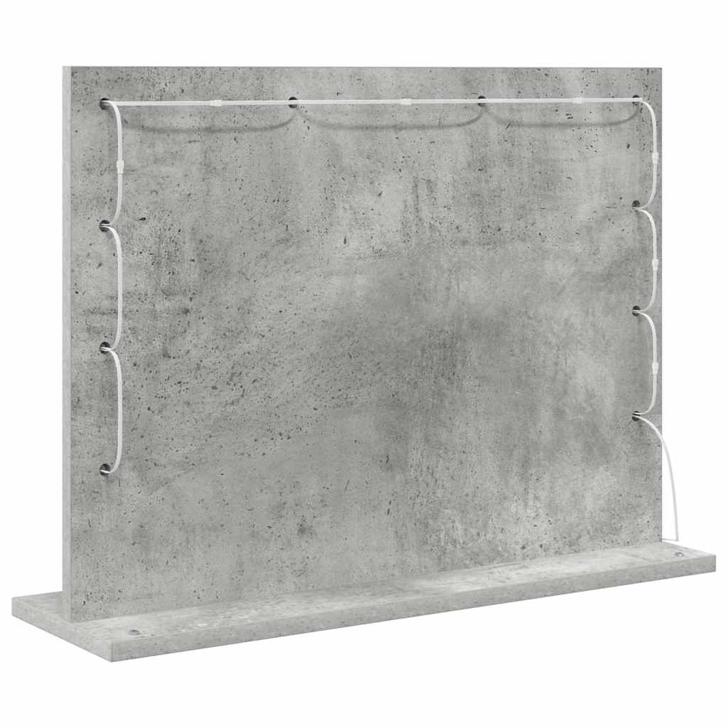 vidaXL Lustro toaletowe Prostokątny Betonowy szary 60 x 45 x 18 cm