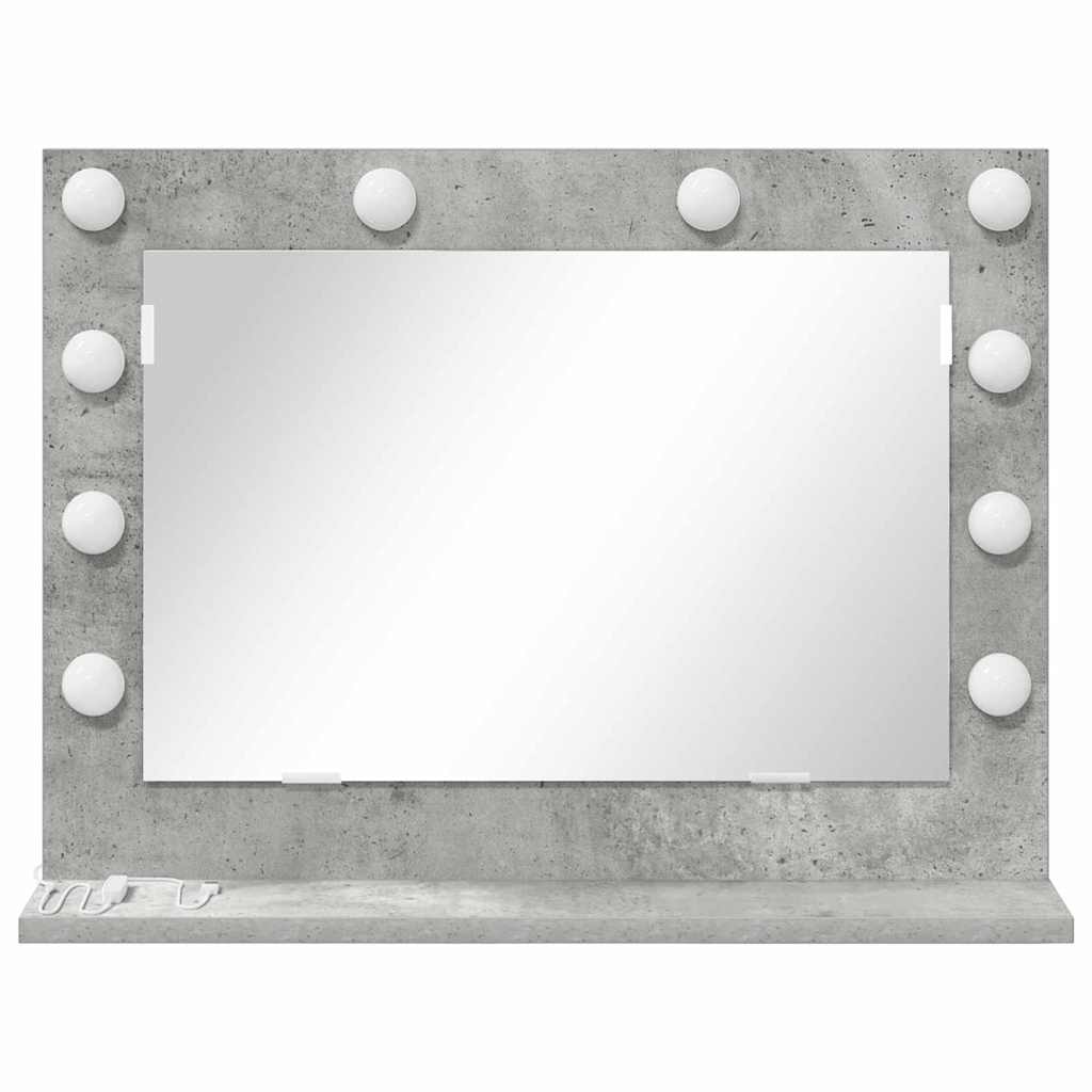 vidaXL Lustro toaletowe Prostokątny Betonowy szary 60 x 45 x 18 cm