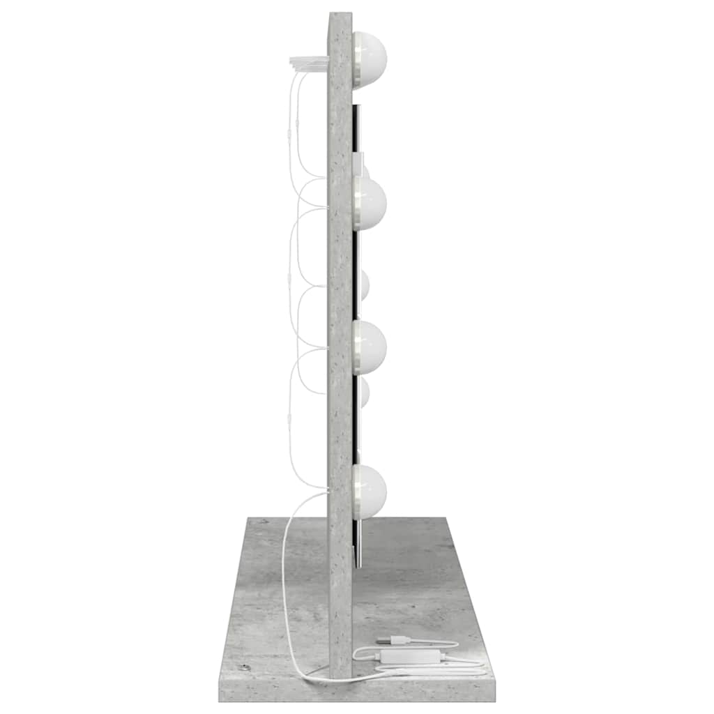 vidaXL Lustro toaletowe Prostokątny Betonowy szary 60 x 45 x 18 cm