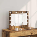 vidaXL Lustro toaletowe Prostokątny Stare drewno 60 x 45 x 18 cm