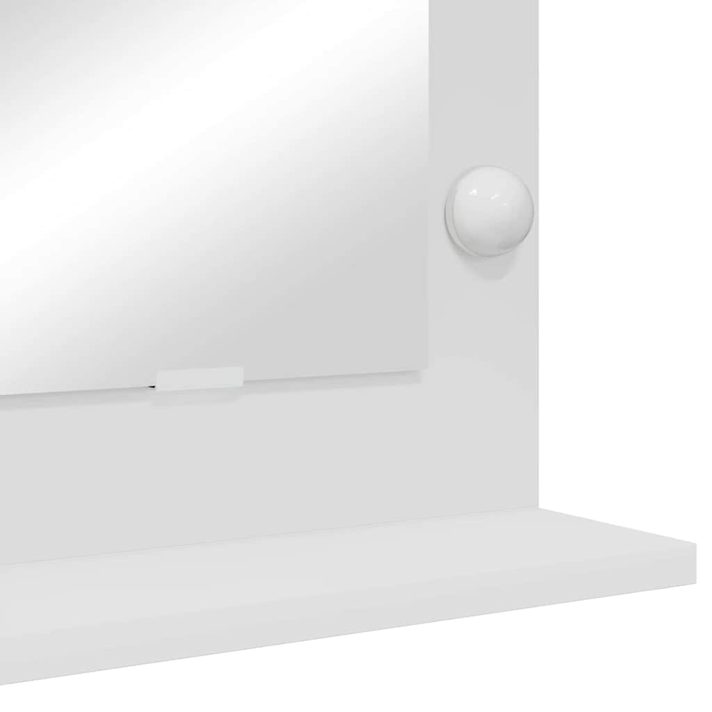 vidaXL Lustro toaletowe Prostokątny Z lustrem Biały 80 x 45 x 18 cm