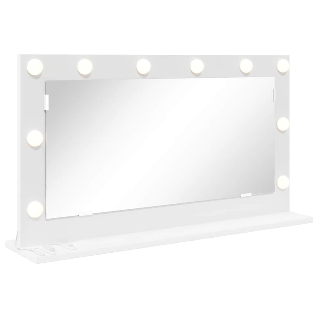 vidaXL Lustro toaletowe Prostokątny Z lustrem Biały 80 x 45 x 18 cm