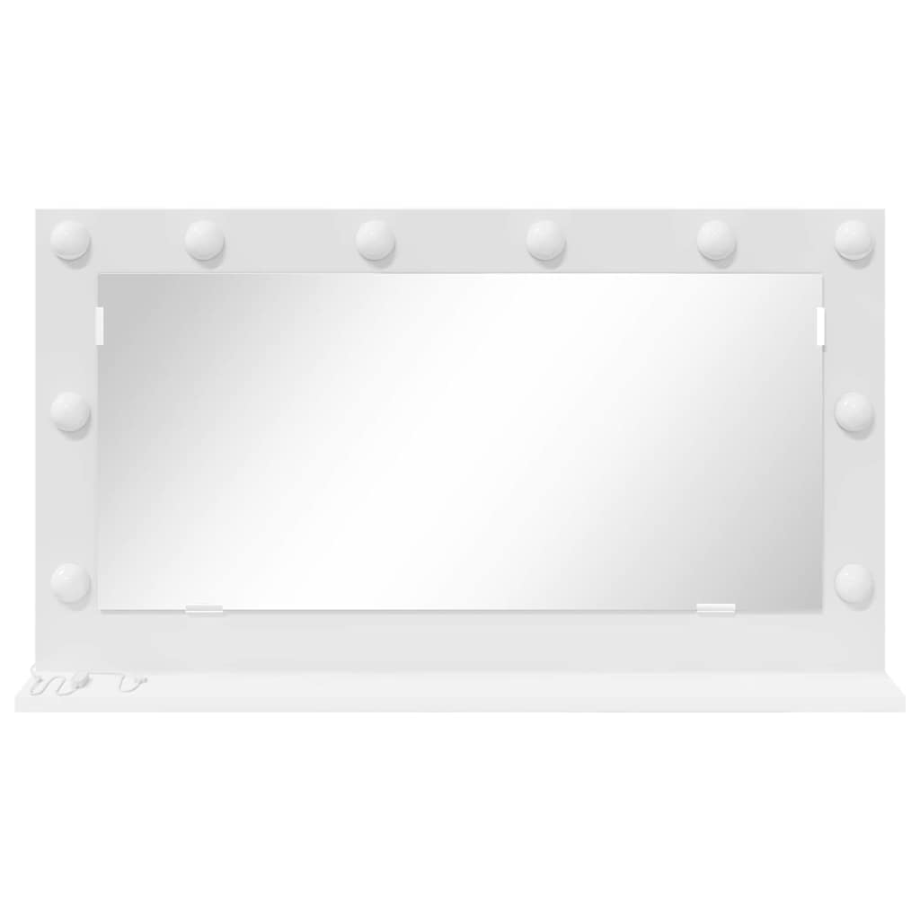 vidaXL Lustro toaletowe Prostokątny Z lustrem Biały 80 x 45 x 18 cm