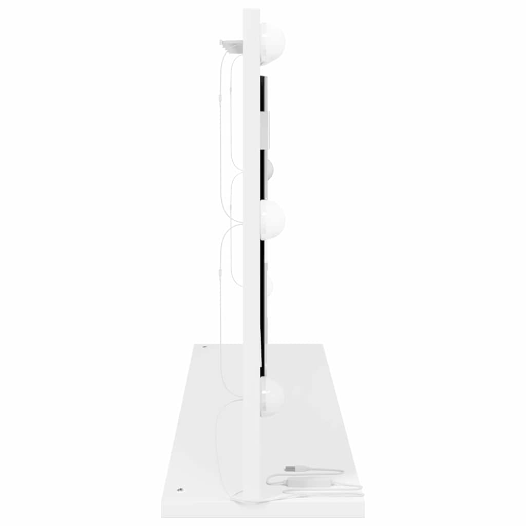 vidaXL Lustro toaletowe Prostokątny Z lustrem Biały 80 x 45 x 18 cm