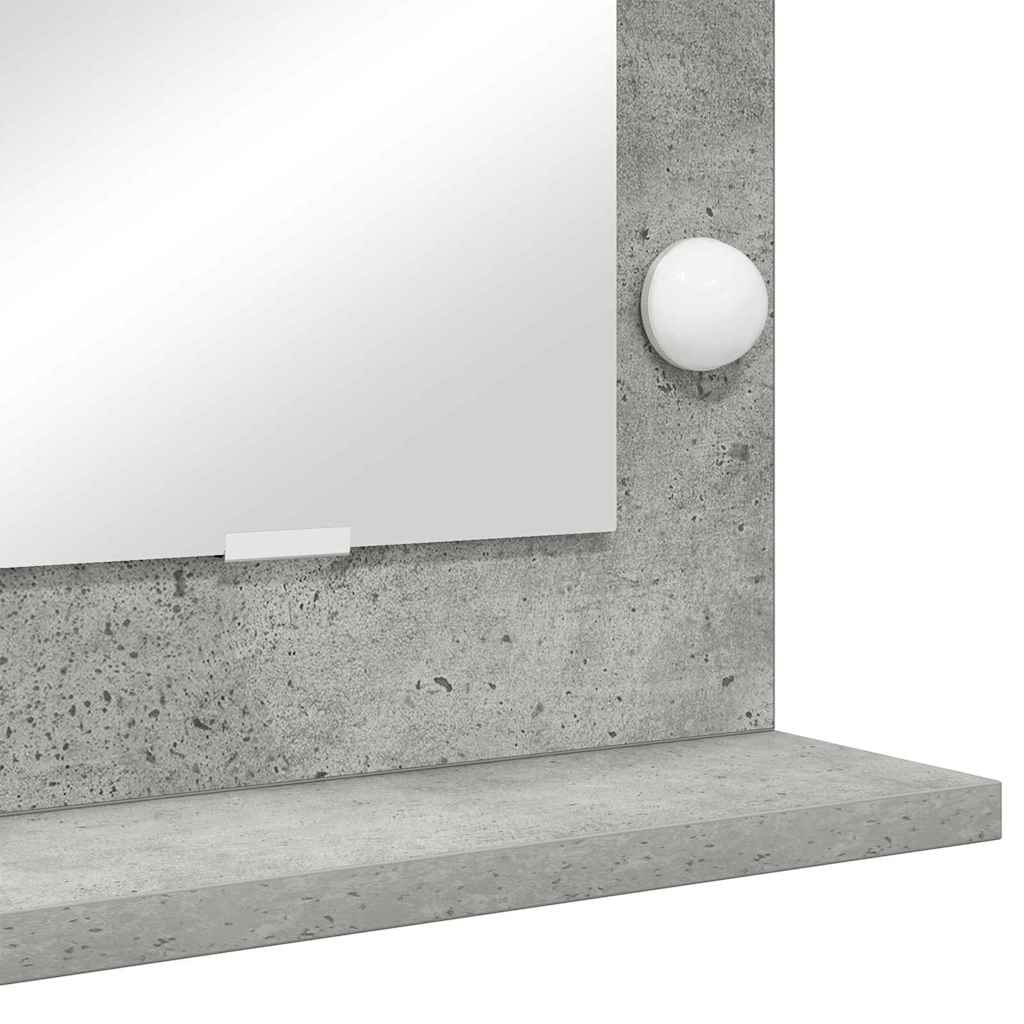 vidaXL Lustro toaletowe Prostokątny Betonowy szary 80 x 45 x 18 cm