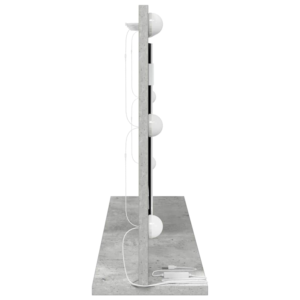 vidaXL Lustro toaletowe Prostokątny Betonowy szary 80 x 45 x 18 cm