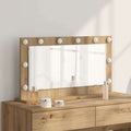 vidaXL Lustro toaletowe Prostokątny Dąb rzemieślniczy 80 x 45 x 18 cm