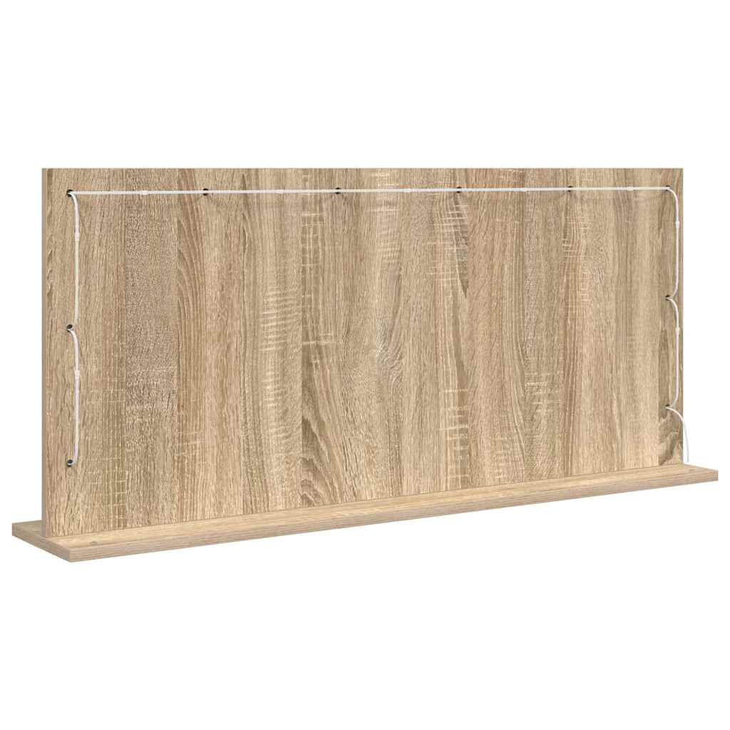vidaXL Lustro toaletowe Prostokątny Dąb Sonoma 100 x 45 x 18 cm