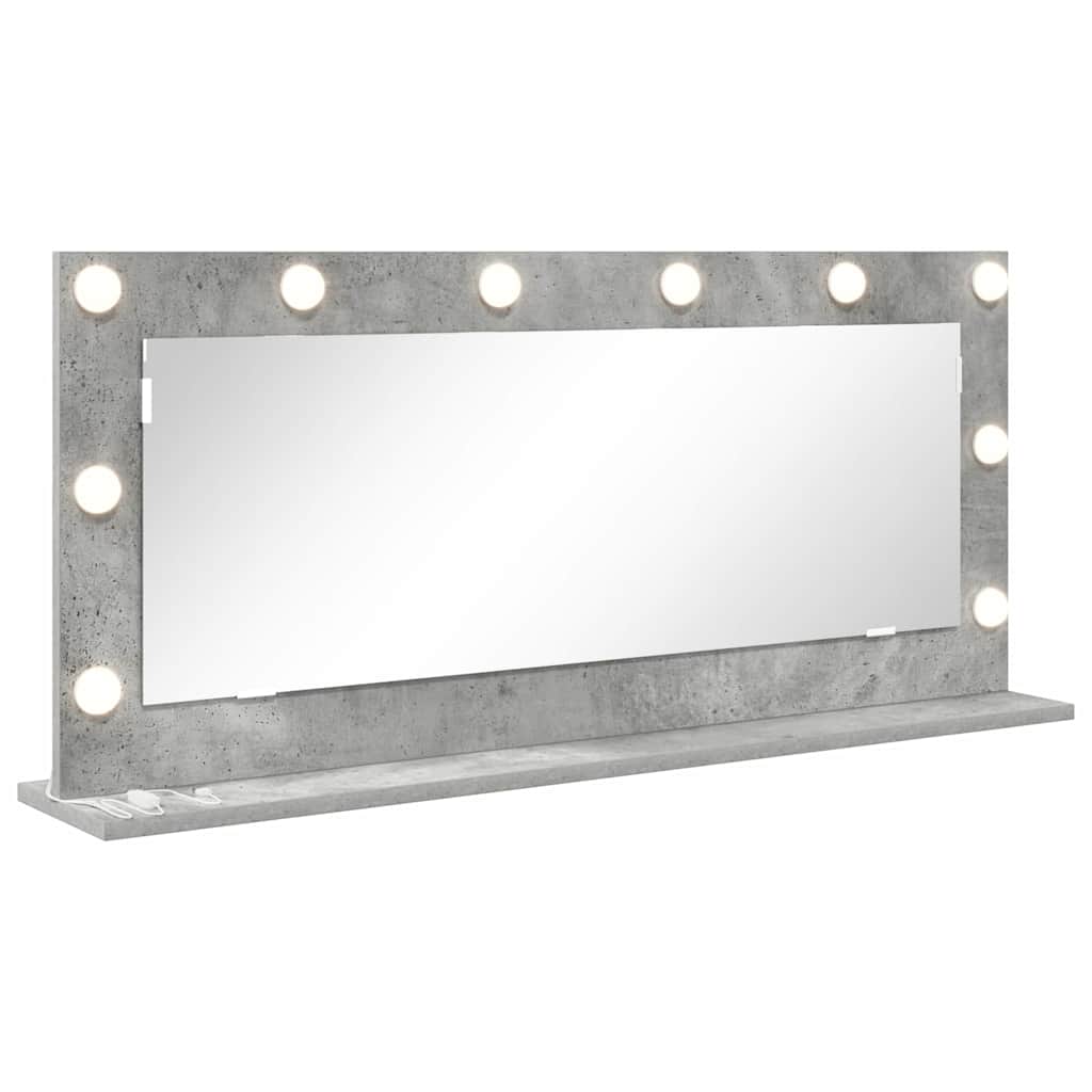 vidaXL Lustro toaletowe Prostokątny Betonowy szary 100 x 45 x 18 cm