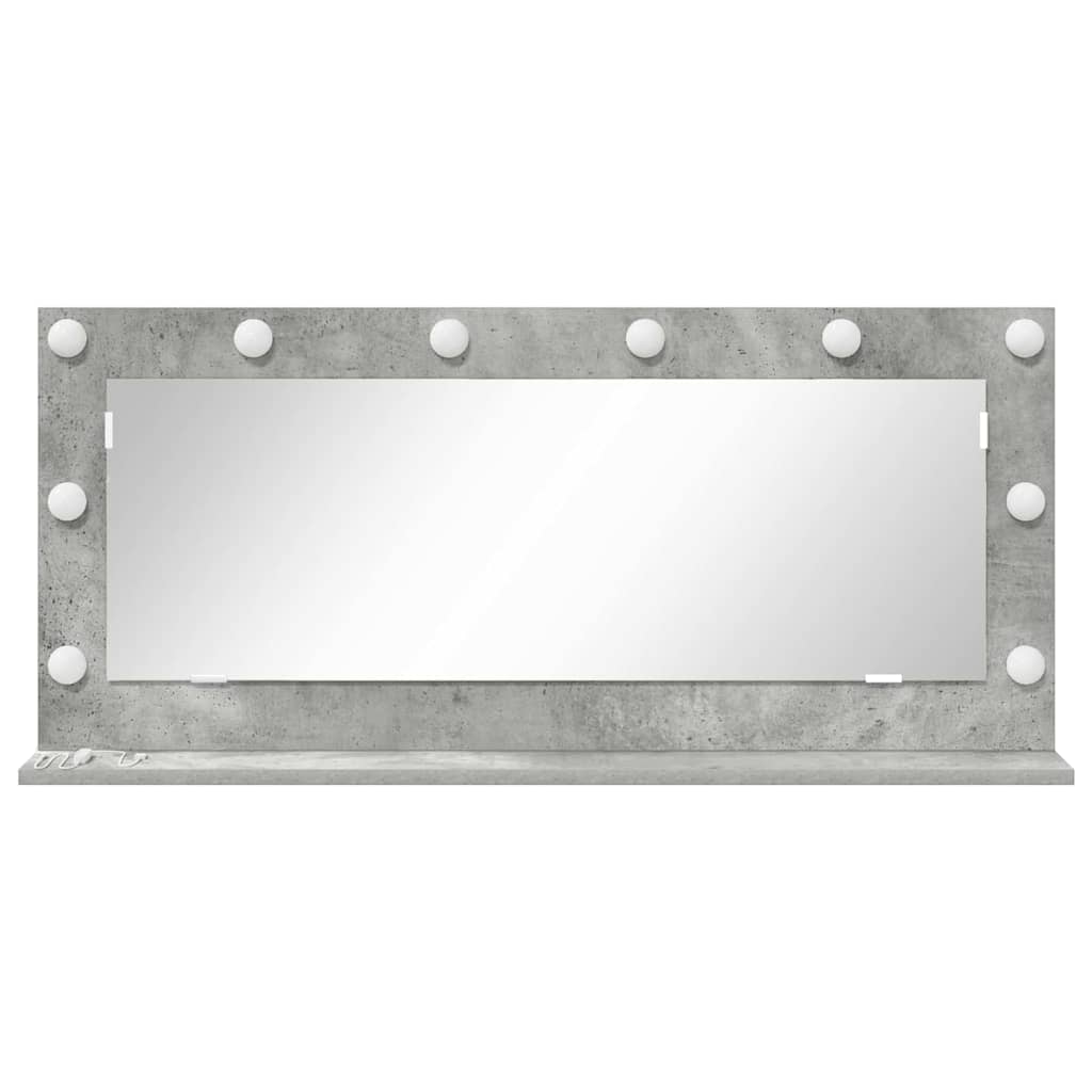 vidaXL Lustro toaletowe Prostokątny Betonowy szary 100 x 45 x 18 cm