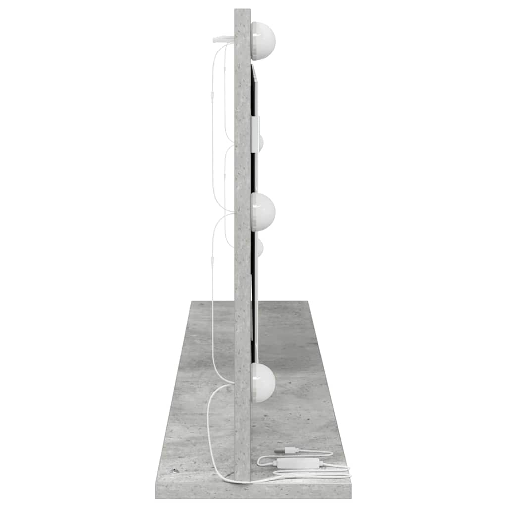 vidaXL Lustro toaletowe Prostokątny Betonowy szary 100 x 45 x 18 cm