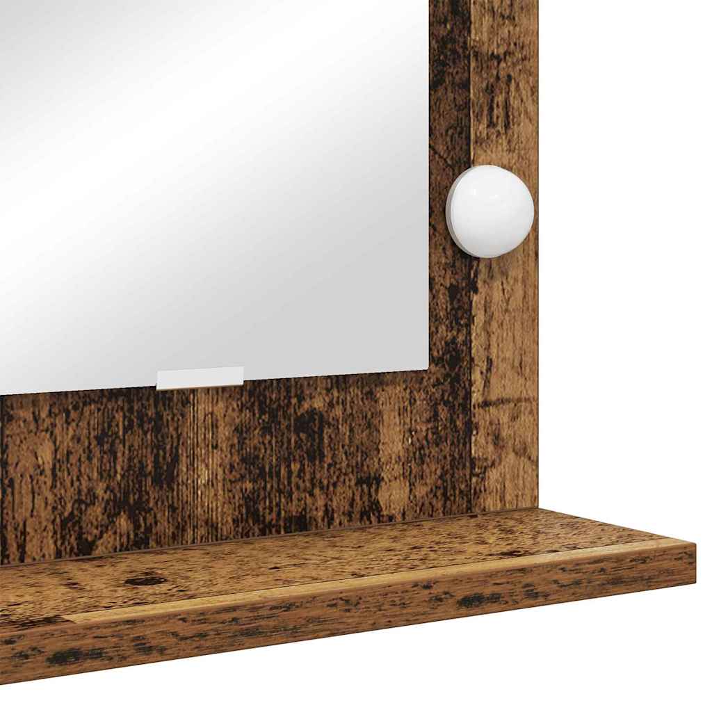 vidaXL Lustro toaletowe Prostokątny Stare drewno 100 x 45 x 18 cm