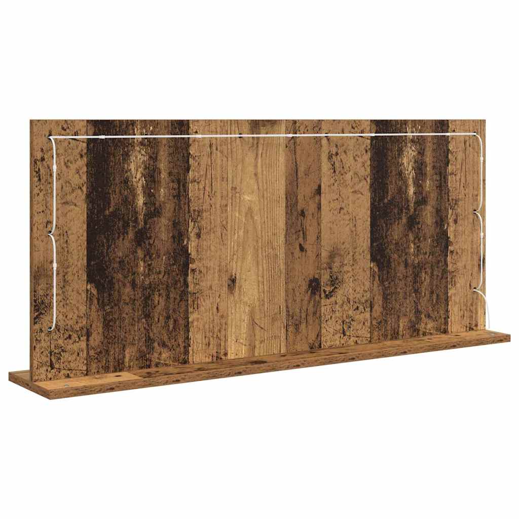 vidaXL Lustro toaletowe Prostokątny Stare drewno 100 x 45 x 18 cm