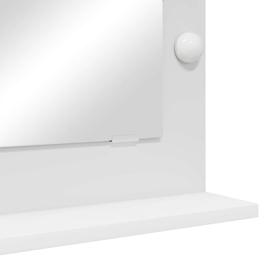 vidaXL Lustro toaletowe Prostokątny Z lustrem Biały 70 x 50 x 18 cm