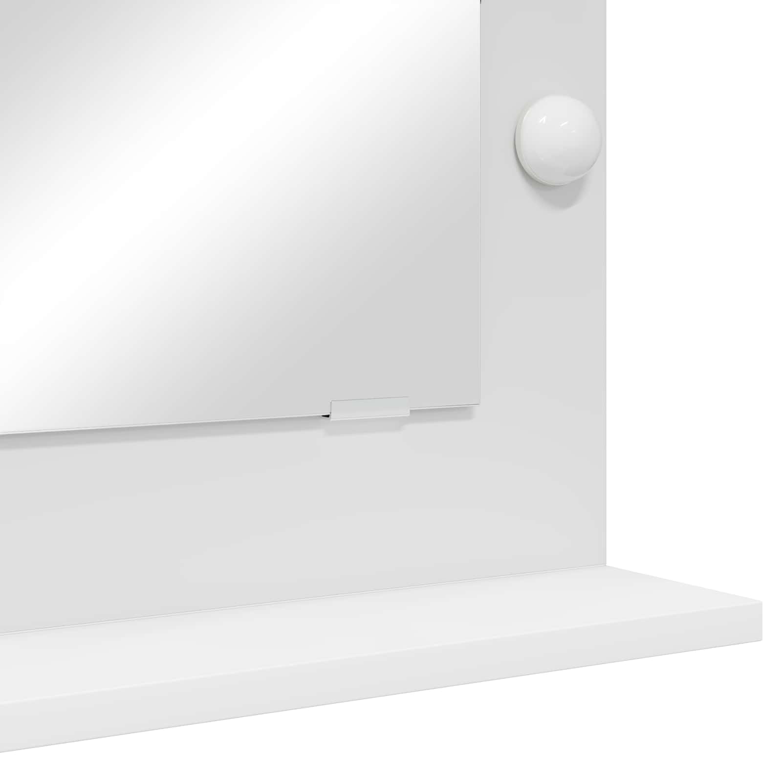 vidaXL Lustro toaletowe Prostokątny Z lustrem Biały 70 x 50 x 18 cm