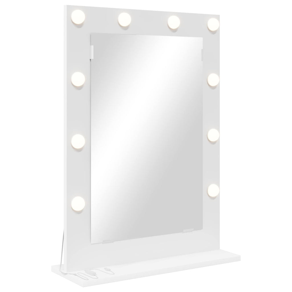vidaXL Lustro toaletowe Prostokątny Z lustrem Biały 70 x 50 x 18 cm
