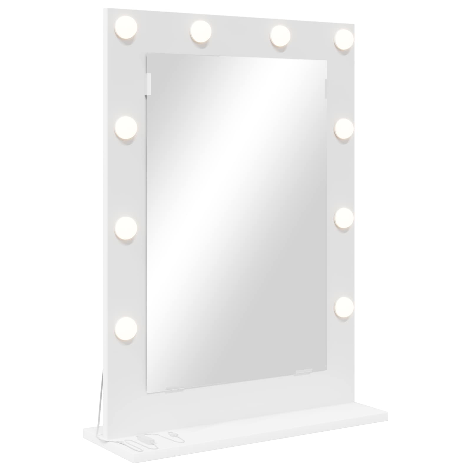 vidaXL Lustro toaletowe Prostokątny Z lustrem Biały 70 x 50 x 18 cm