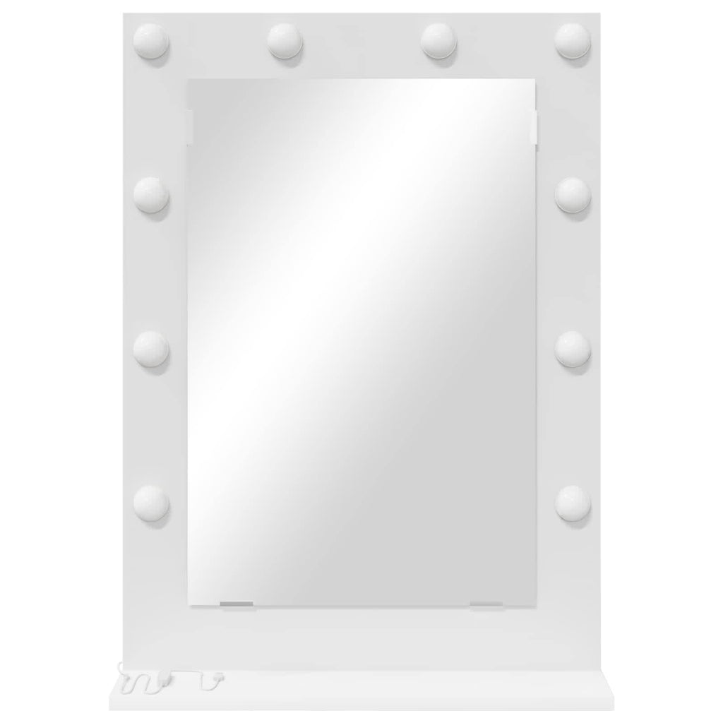 vidaXL Lustro toaletowe Prostokątny Z lustrem Biały 70 x 50 x 18 cm