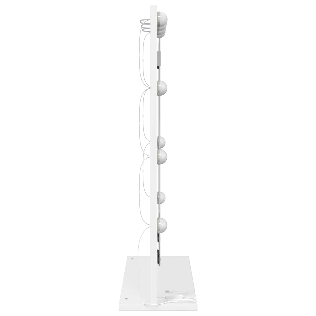 vidaXL Lustro toaletowe Prostokątny Z lustrem Biały 70 x 50 x 18 cm