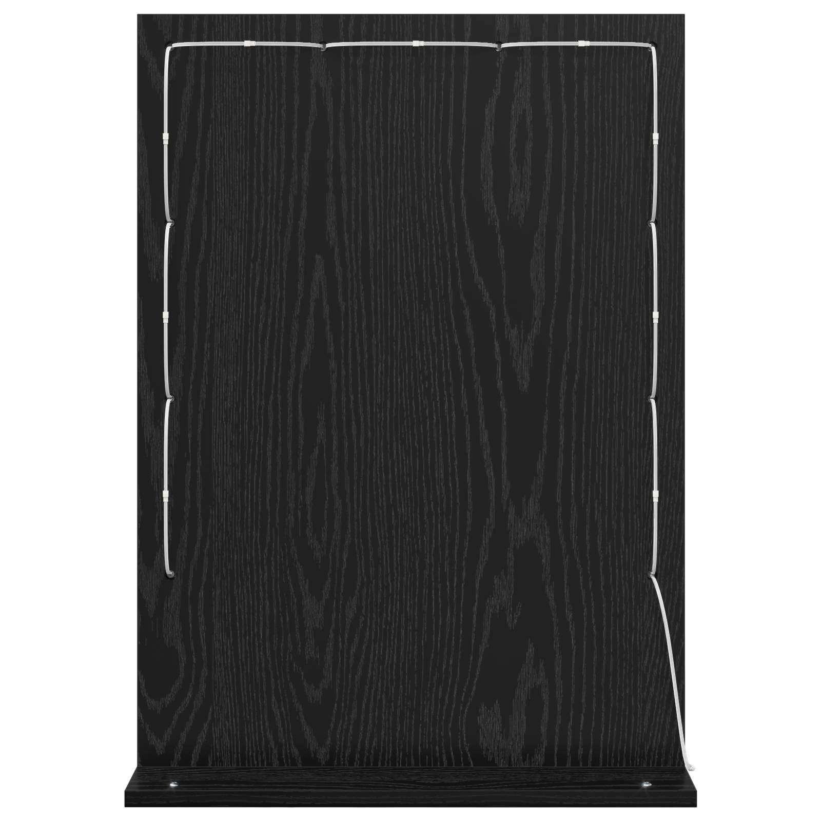 vidaXL Lustro toaletowe Prostokątny Czarny Dąb 70 x 50 x 18 cm