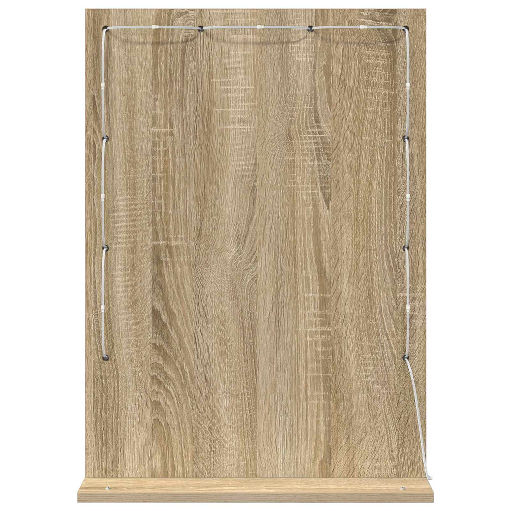vidaXL Lustro toaletowe Prostokątny Dąb Sonoma 70 x 50 x 18 cm