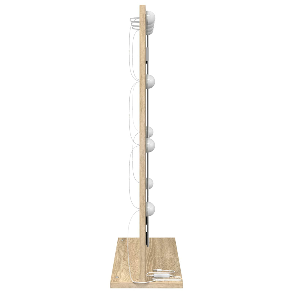vidaXL Lustro toaletowe Prostokątny Dąb Sonoma 70 x 50 x 18 cm