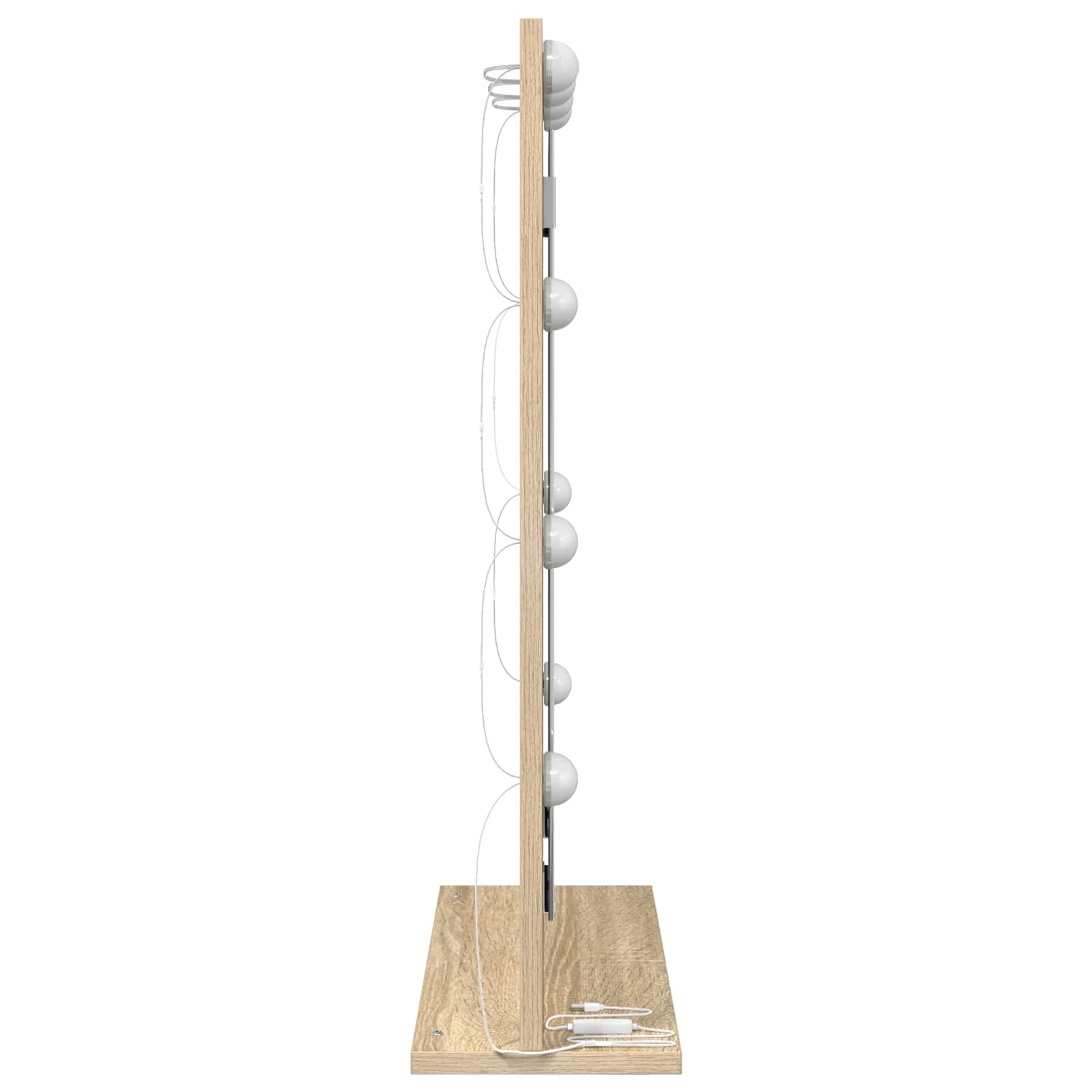 vidaXL Lustro toaletowe Prostokątny Dąb Sonoma 70 x 50 x 18 cm