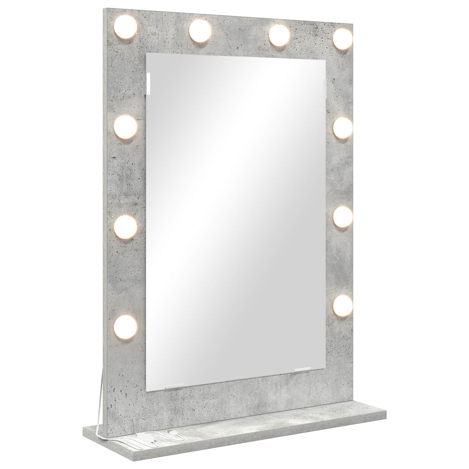 vidaXL Lustro toaletowe Prostokątny Betonowy szary 70 x 50 x 18 cm
