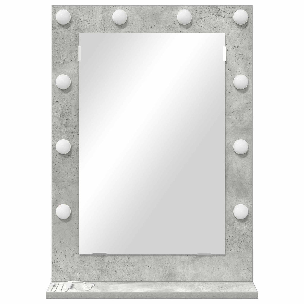vidaXL Lustro toaletowe Prostokątny Betonowy szary 70 x 50 x 18 cm