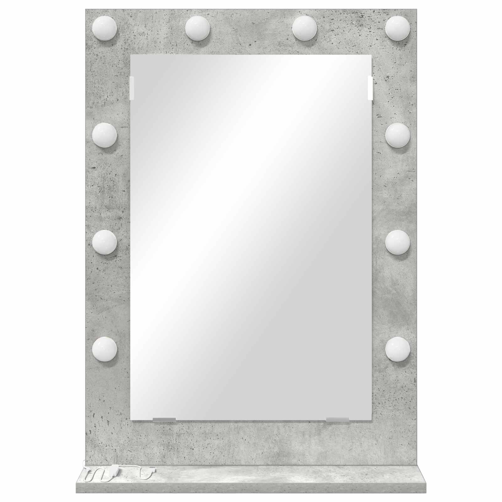 vidaXL Lustro toaletowe Prostokątny Betonowy szary 70 x 50 x 18 cm
