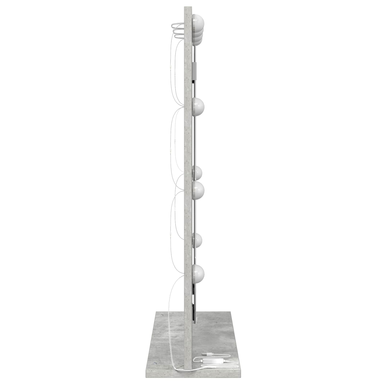 vidaXL Lustro toaletowe Prostokątny Betonowy szary 70 x 50 x 18 cm