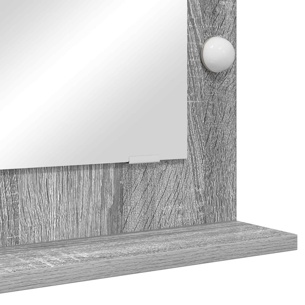 vidaXL Lustro toaletowe Prostokątny Szary Sonoma 70 x 50 x 18 cm