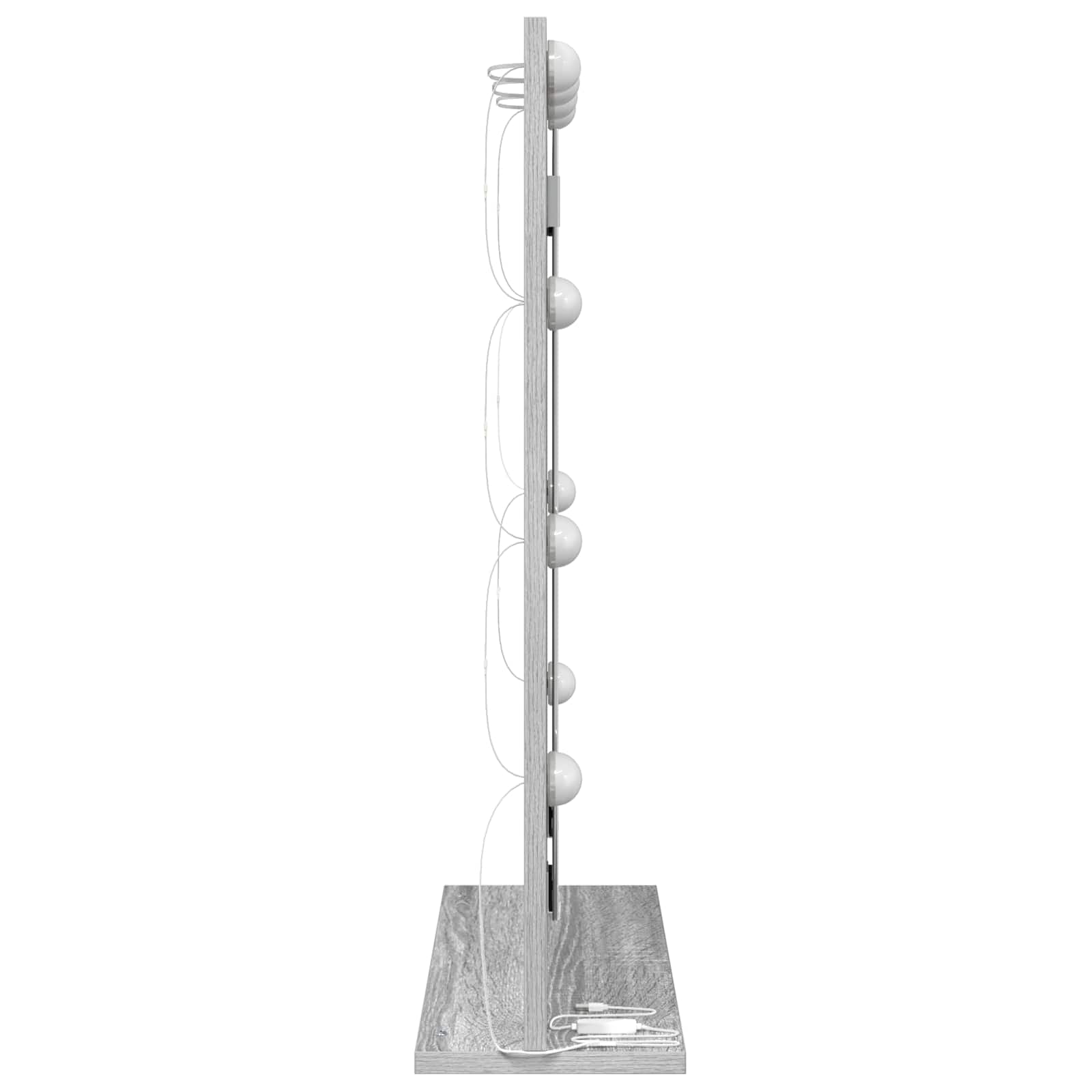 vidaXL Lustro toaletowe Prostokątny Szary Sonoma 70 x 50 x 18 cm