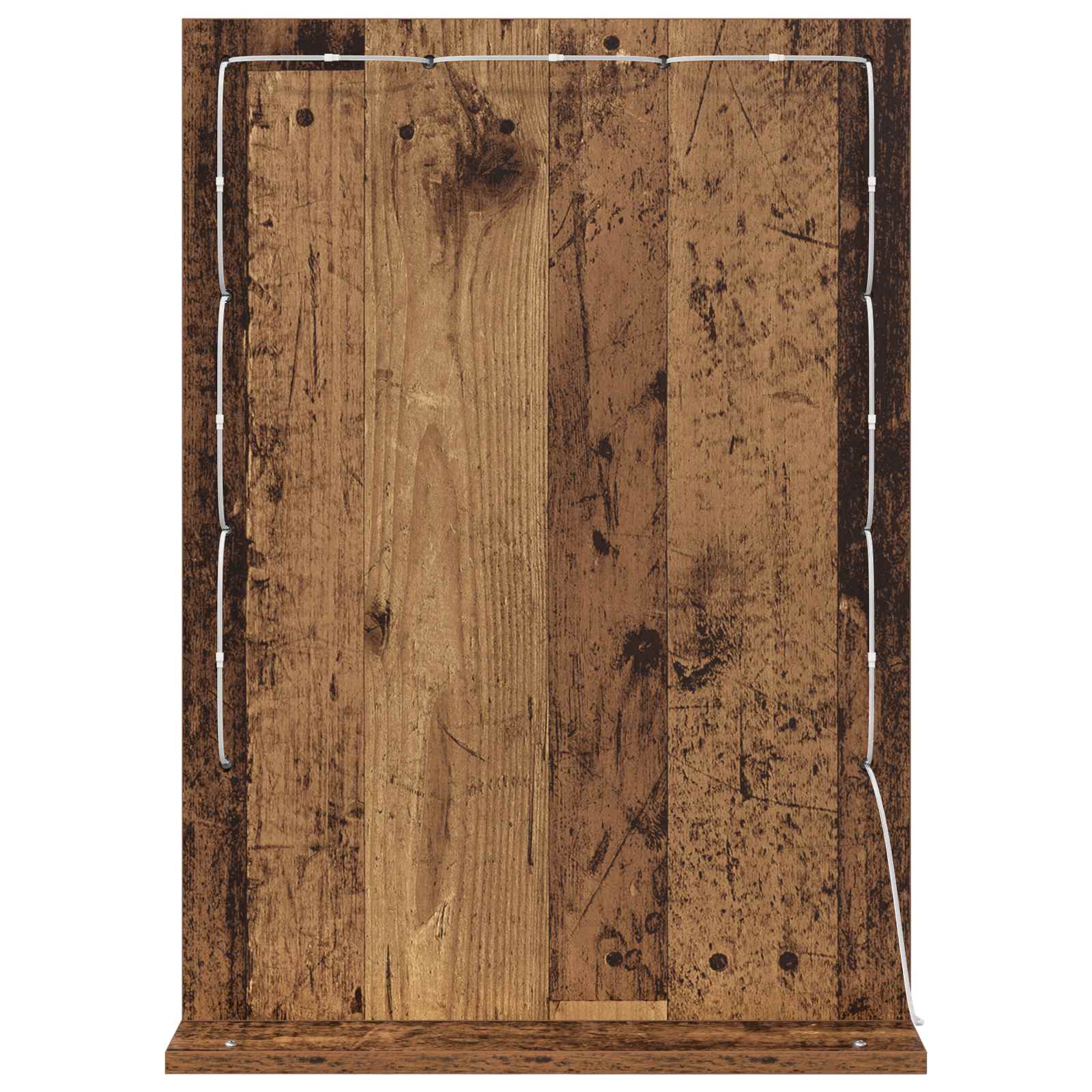 vidaXL Lustro toaletowe Prostokątny Stare drewno 70 x 50 x 18 cm