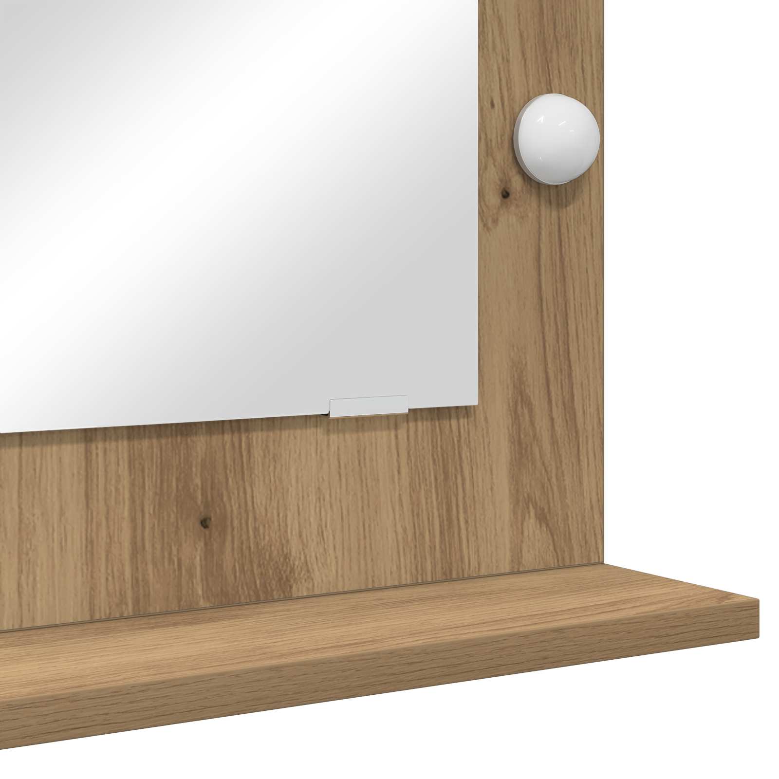 vidaXL Lustro toaletowe Prostokątny Dąb rzemieślniczy 70 x 50 x 18 cm
