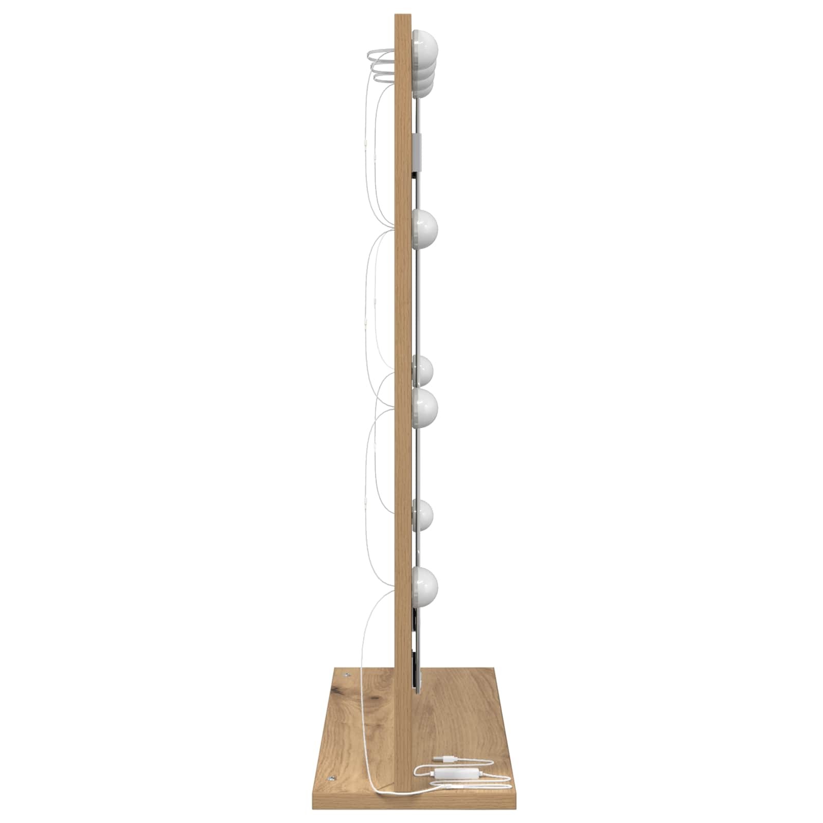 vidaXL Lustro toaletowe Prostokątny Dąb rzemieślniczy 70 x 50 x 18 cm