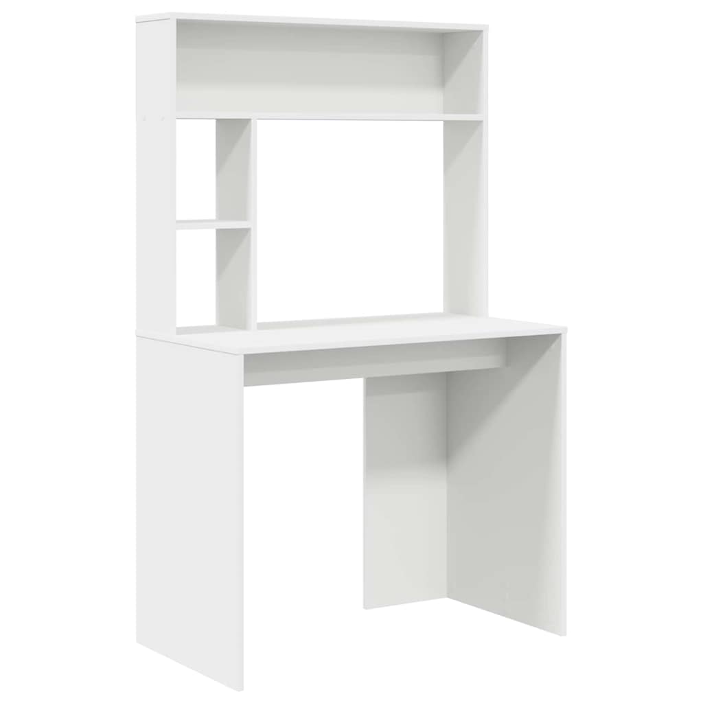 vidaXL Biurko z półką Biały 91 x 50 x 149 cm Materiał drewnopochodny