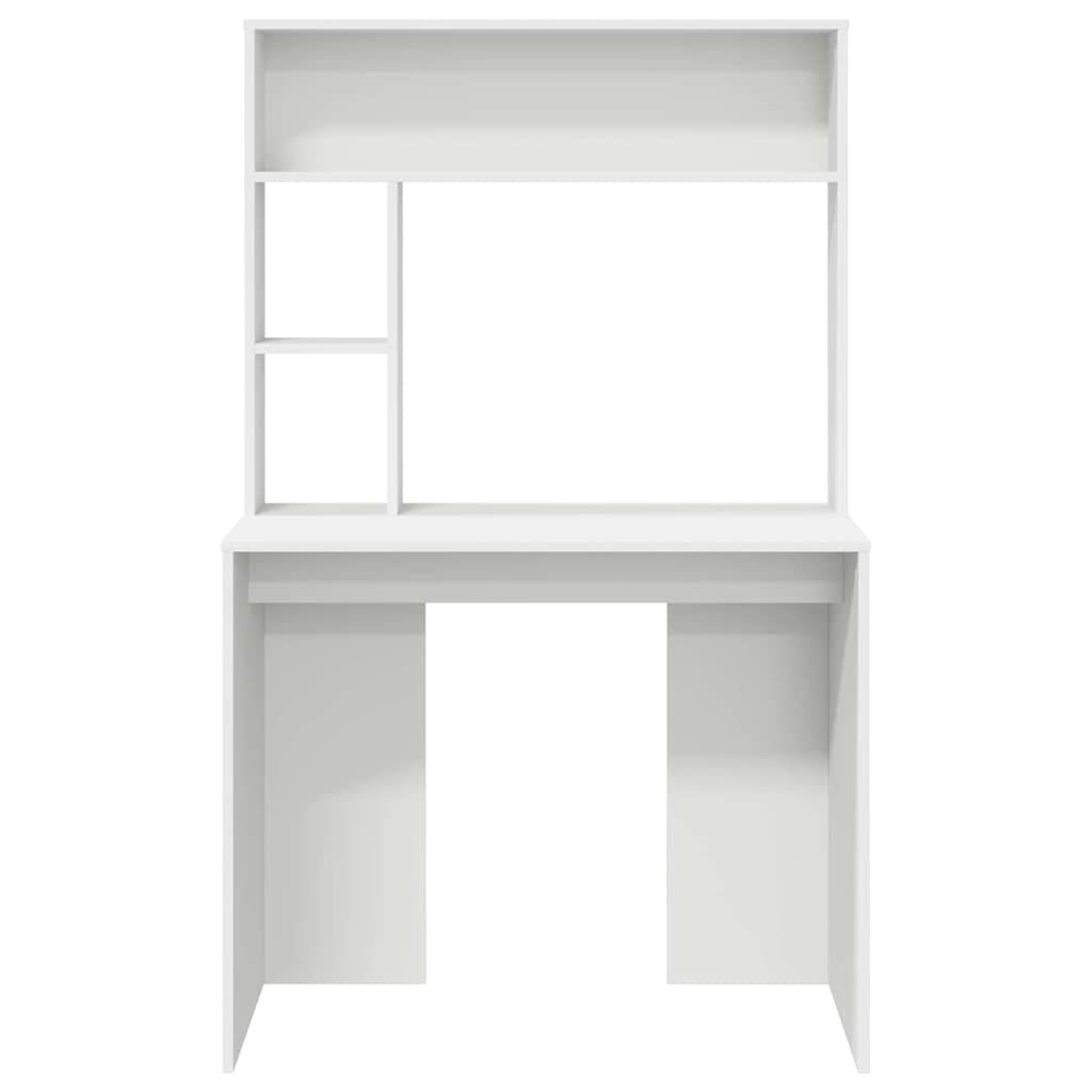 vidaXL Biurko z półką Biały 91 x 50 x 149 cm Materiał drewnopochodny
