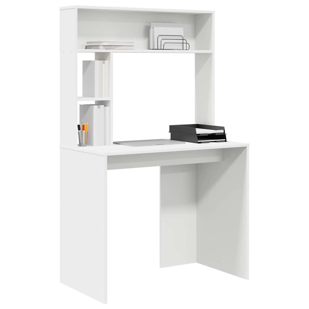 vidaXL Biurko z półką Biały 91 x 50 x 149 cm Materiał drewnopochodny