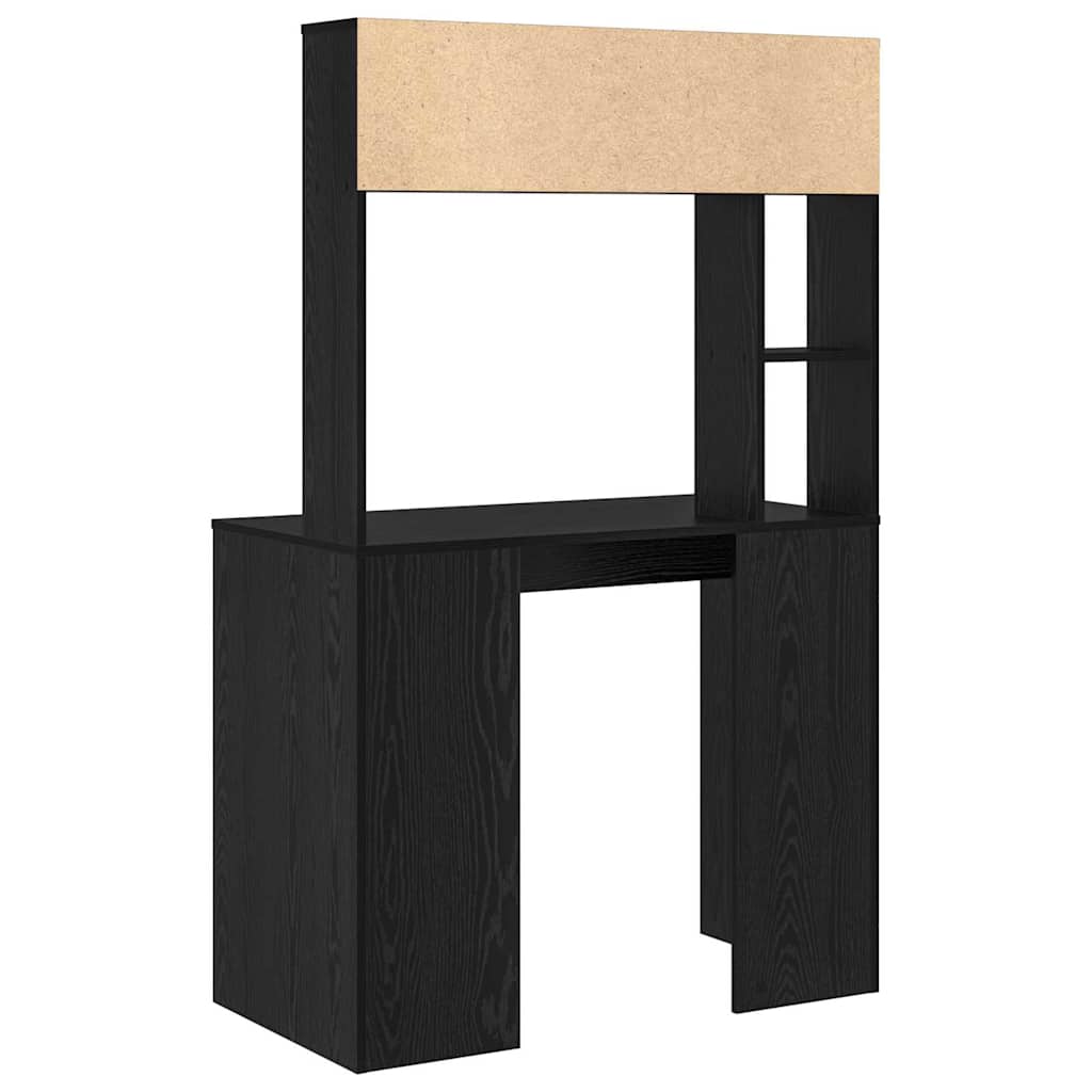 vidaXL Biurko Czarny Dąb 91 x 50 x 149 cm Materiał drewnopochodny