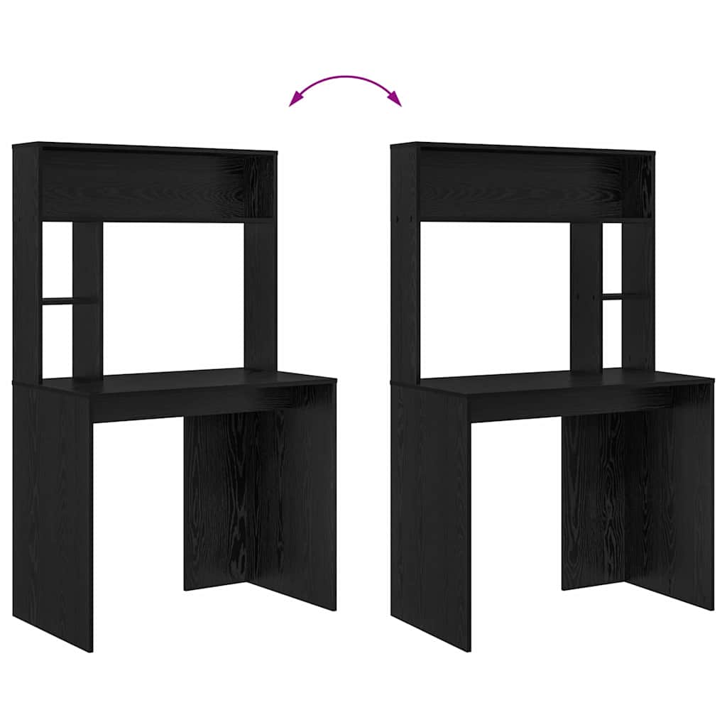 vidaXL Biurko Czarny Dąb 91 x 50 x 149 cm Materiał drewnopochodny