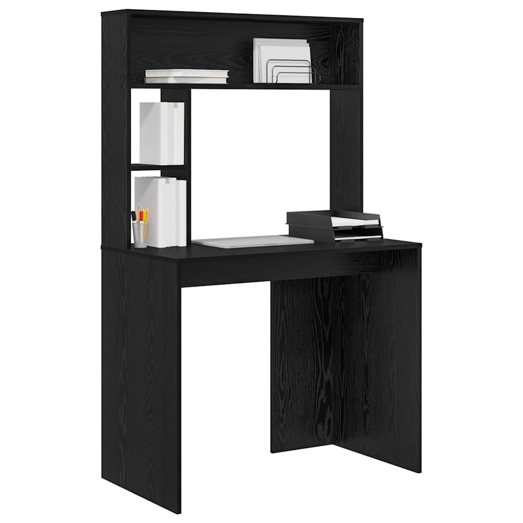 vidaXL Biurko Czarny Dąb 91 x 50 x 149 cm Materiał drewnopochodny