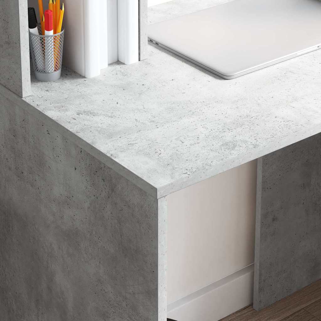 vidaXL Biurko Betonowy szary 91 x 50 x 149 cm Materiał drewnopochodny