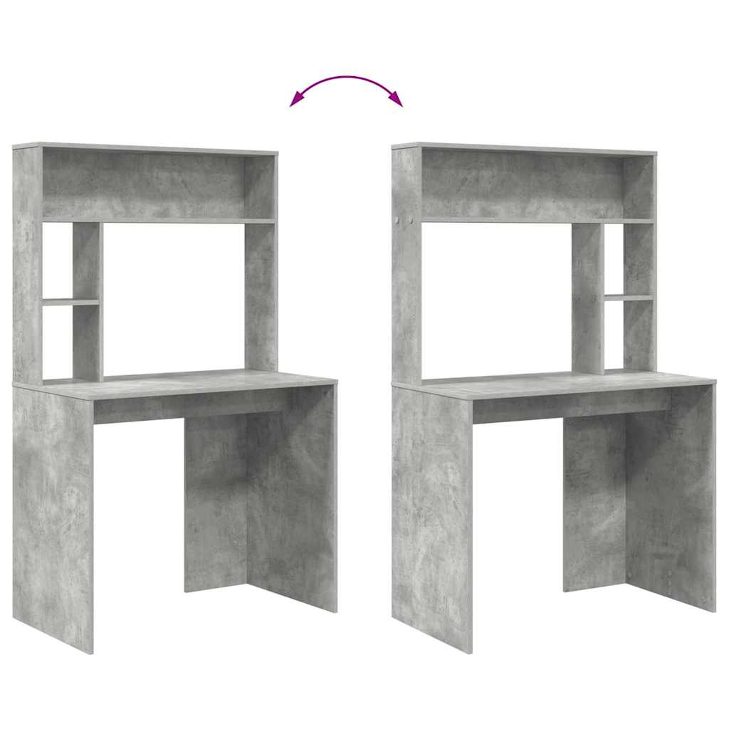 vidaXL Biurko Betonowy szary 91 x 50 x 149 cm Materiał drewnopochodny