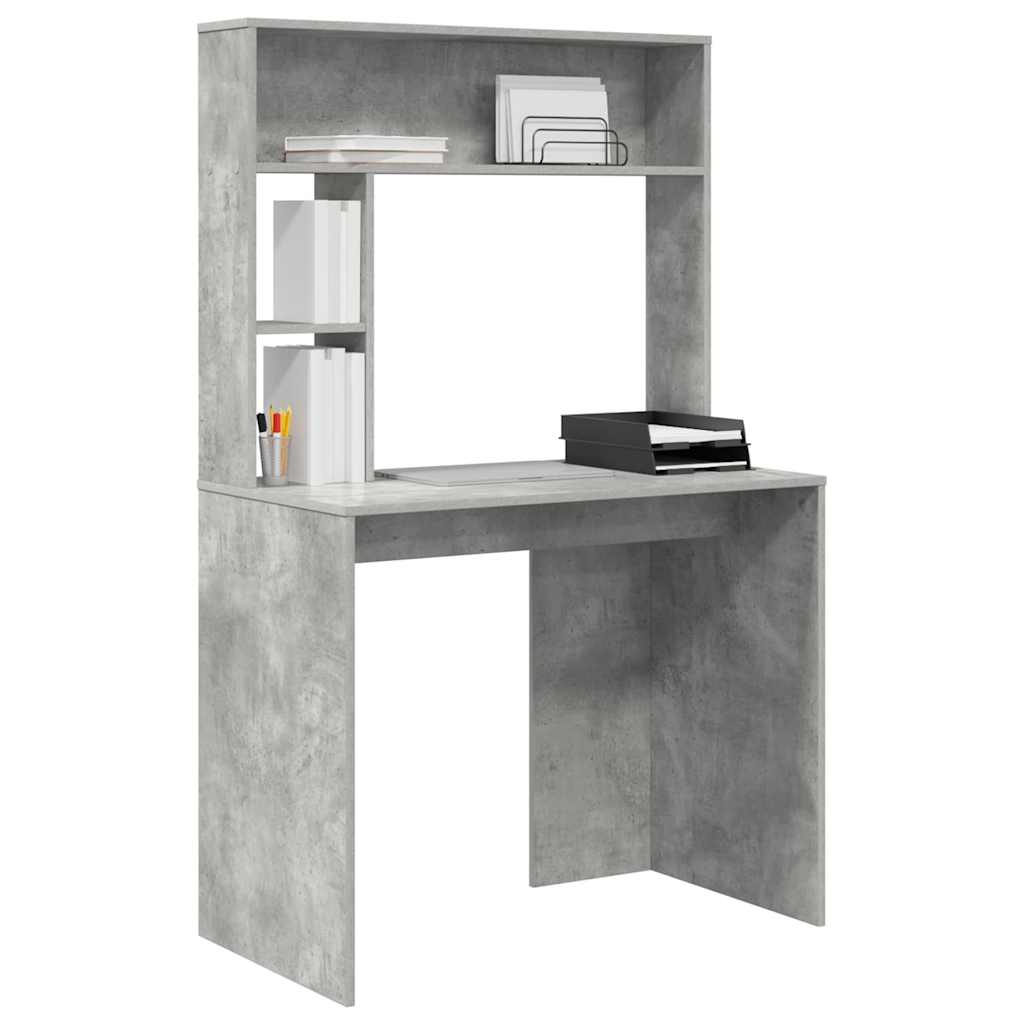 vidaXL Biurko Betonowy szary 91 x 50 x 149 cm Materiał drewnopochodny