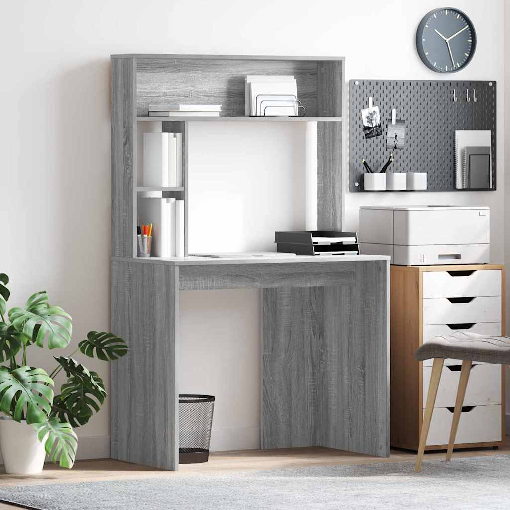 vidaXL Biurko Szary Sonoma 91 x 50 x 149 cm Materiał drewnopochodny