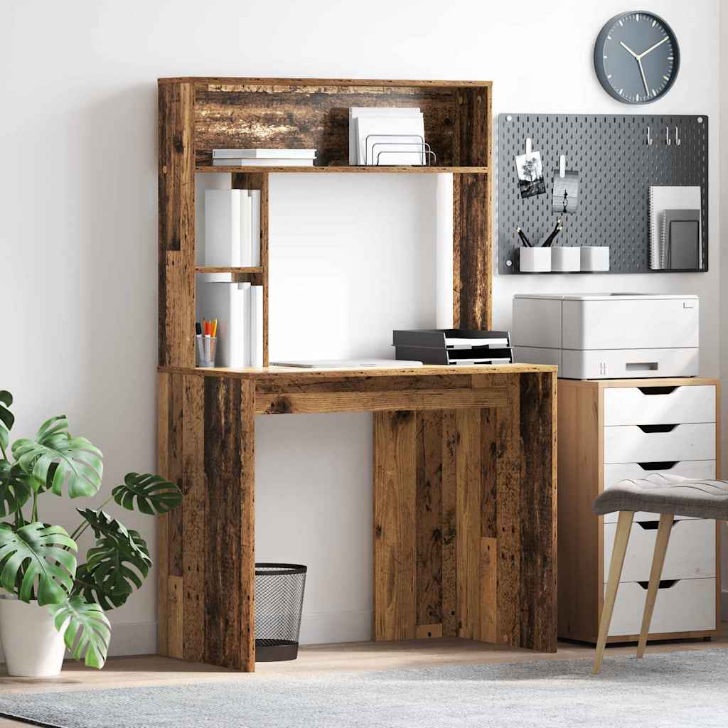 vidaXL Biurko Stare drewno 91 x 50 x 149 cm Materiał drewnopochodny