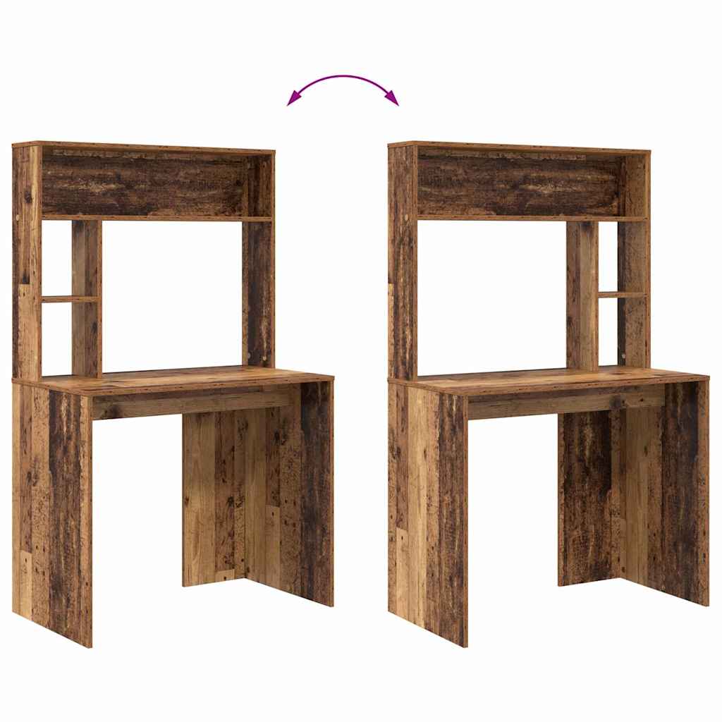 vidaXL Biurko Stare drewno 91 x 50 x 149 cm Materiał drewnopochodny